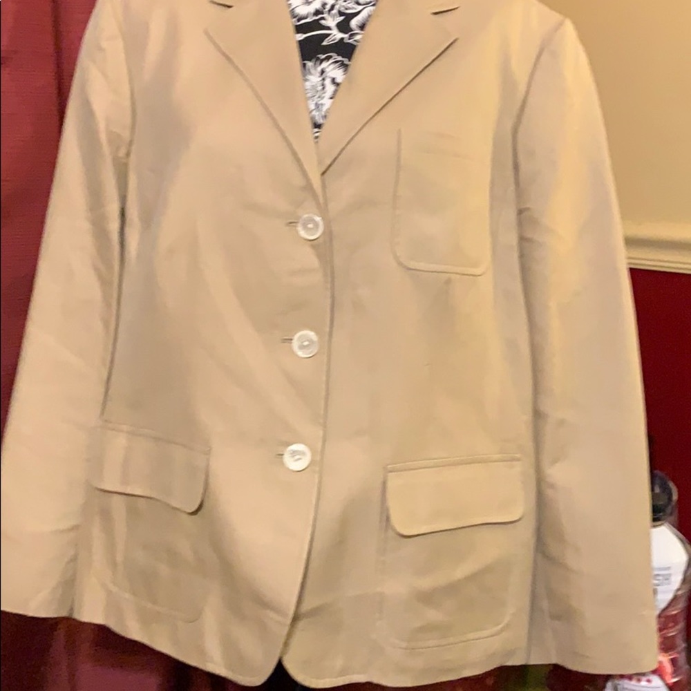 Lauren Ralph Lauren tan 3-button blazer-lined-18W